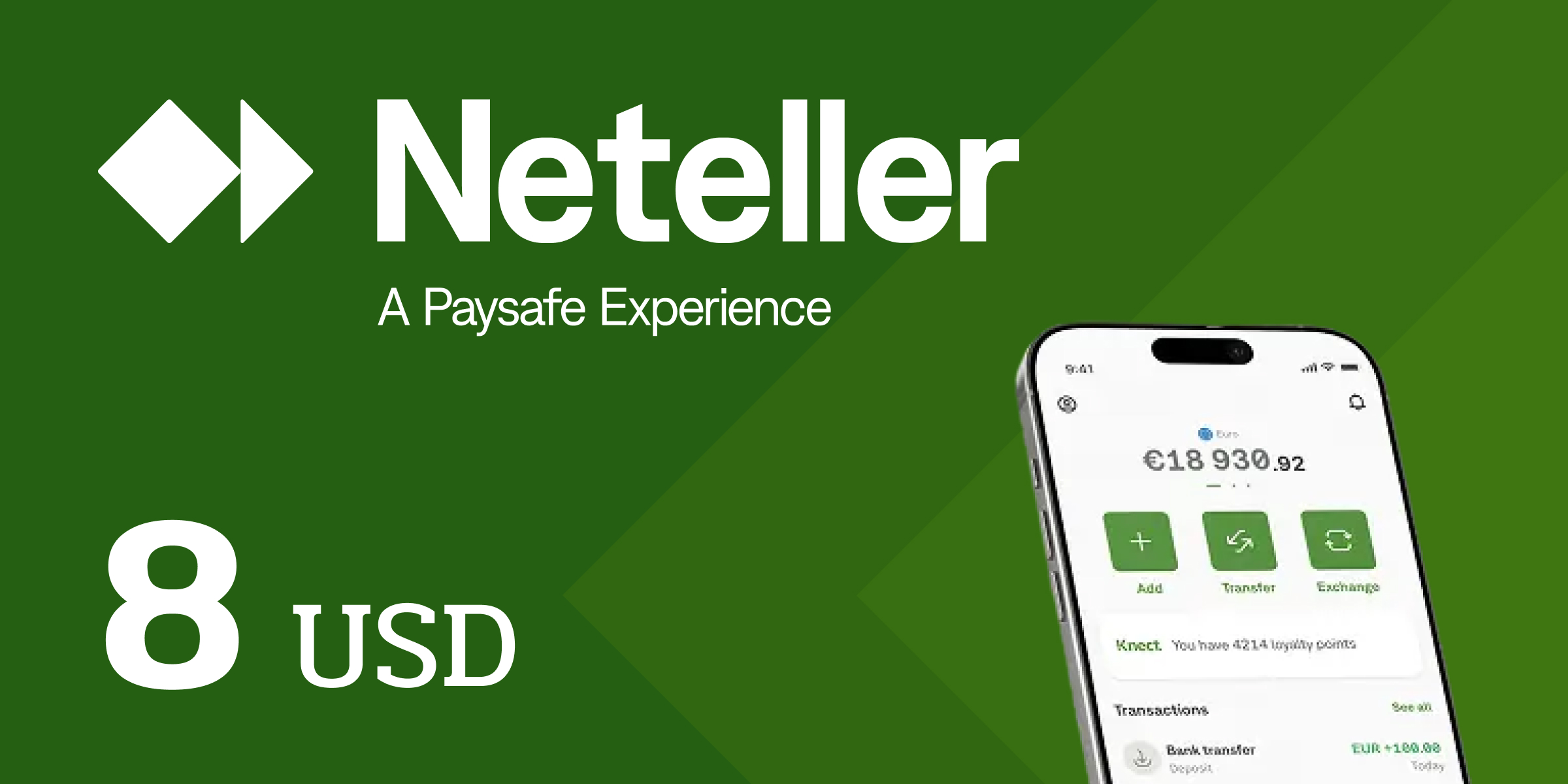 Neteller Gift Card 8 USD