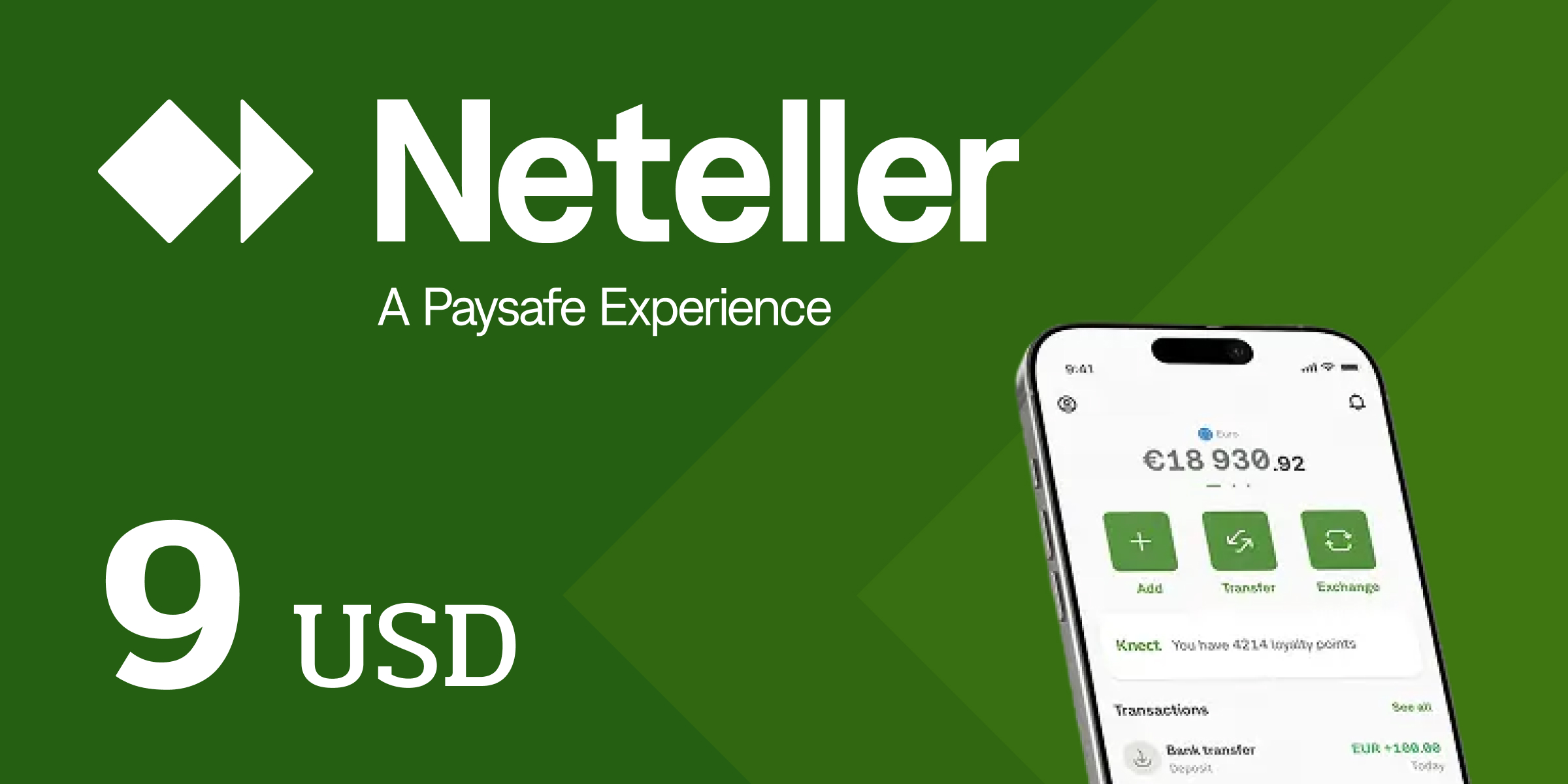 Neteller Gift Card 9 USD