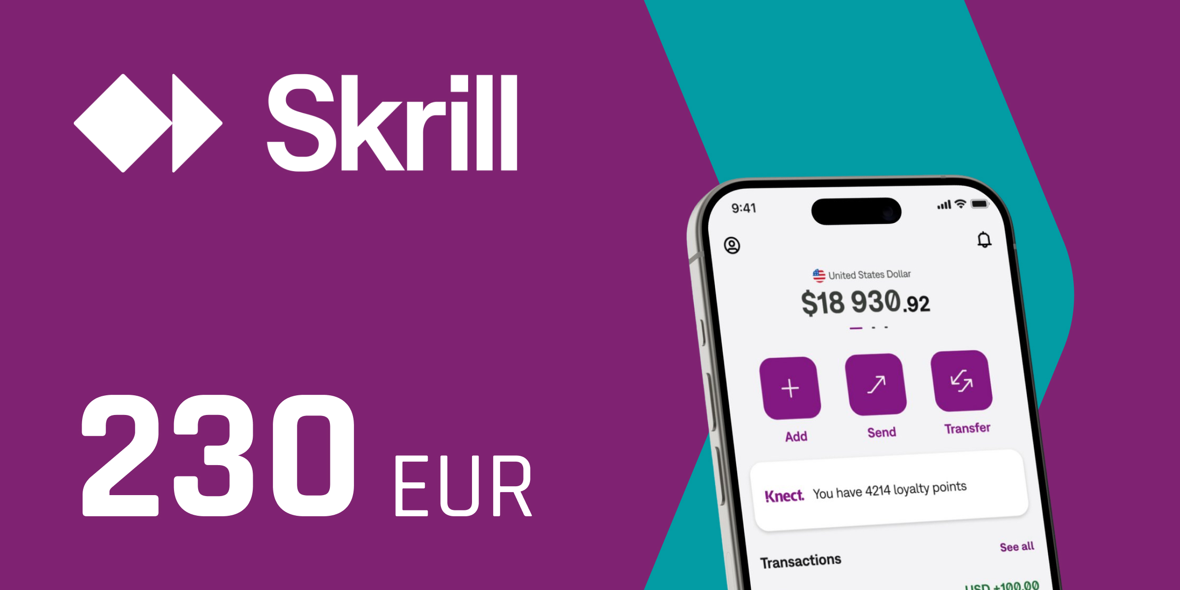 Skrill Gift Card 230 EUR