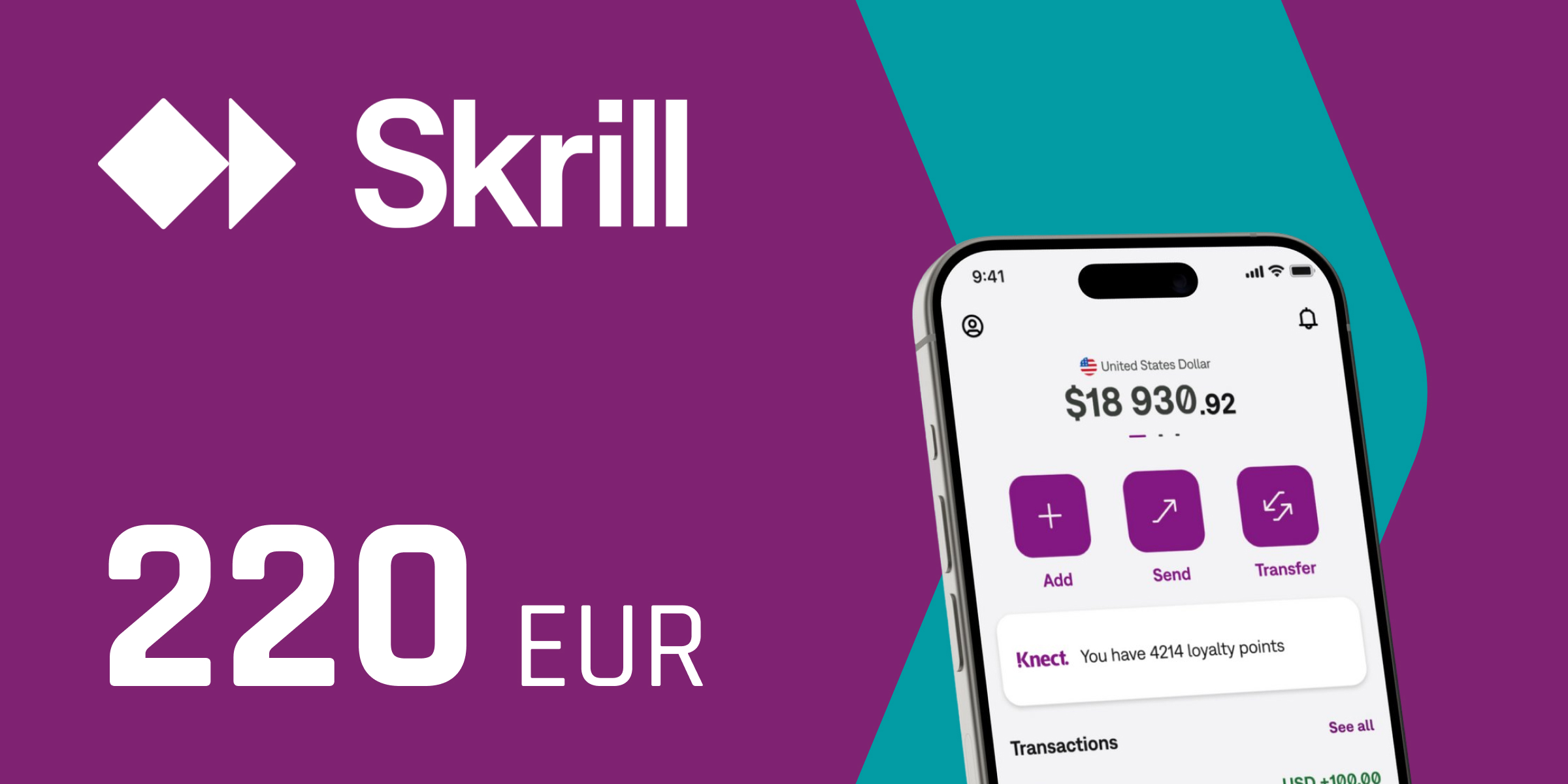 Skrill Gift Card 220 EUR