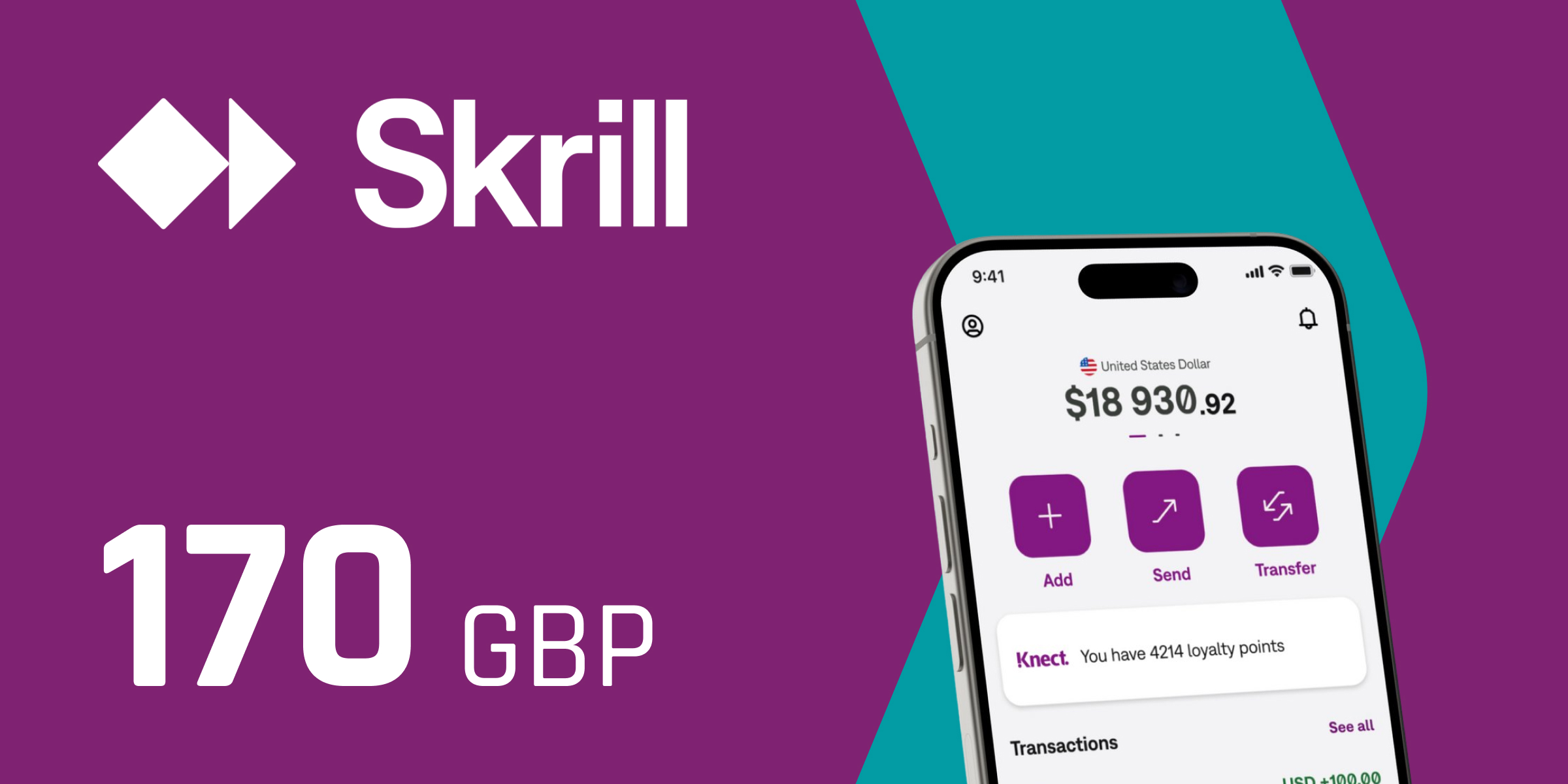 Skrill Gift Card 170 GBP