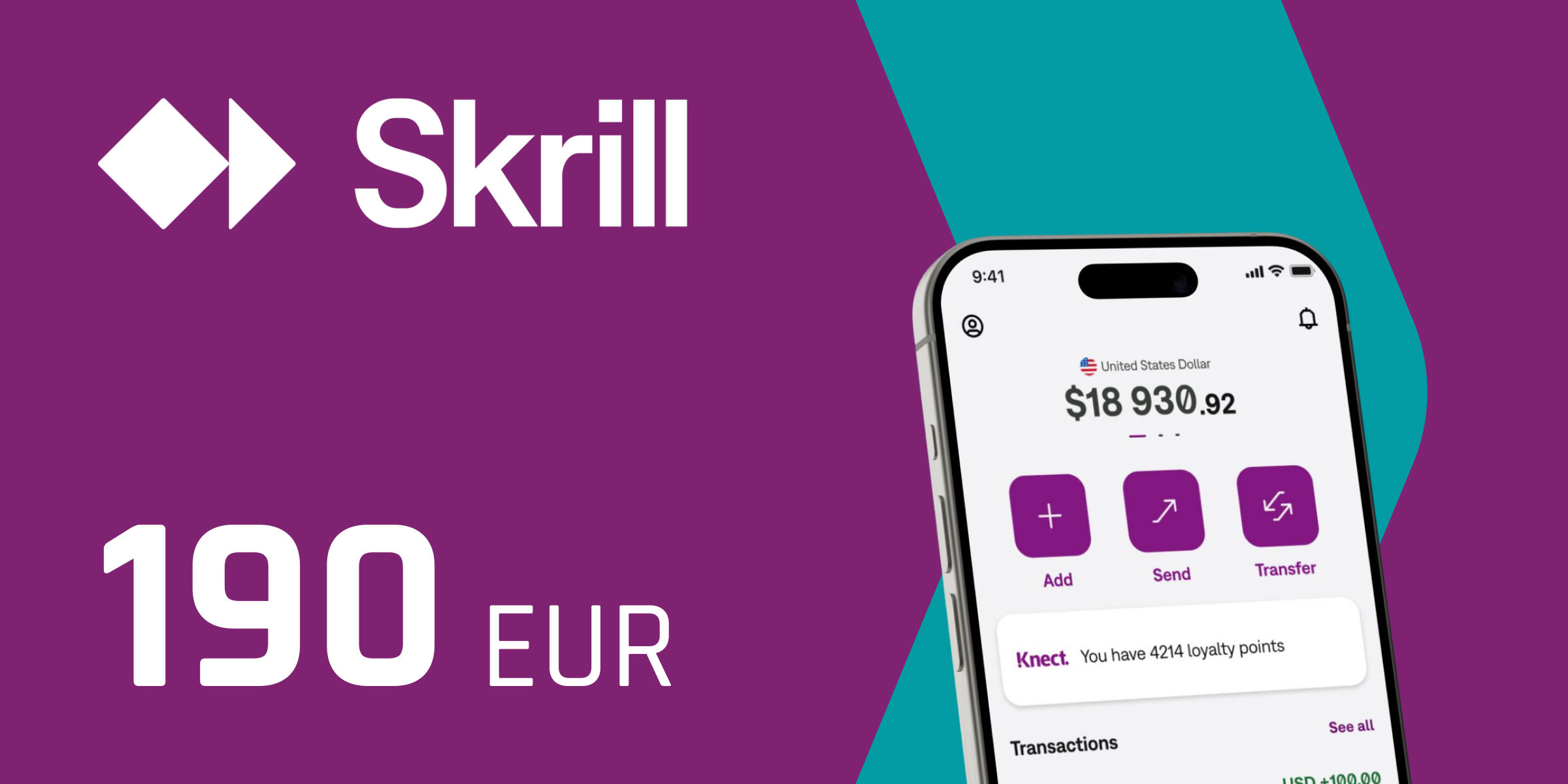 Skrill Gift Card 190 EUR
