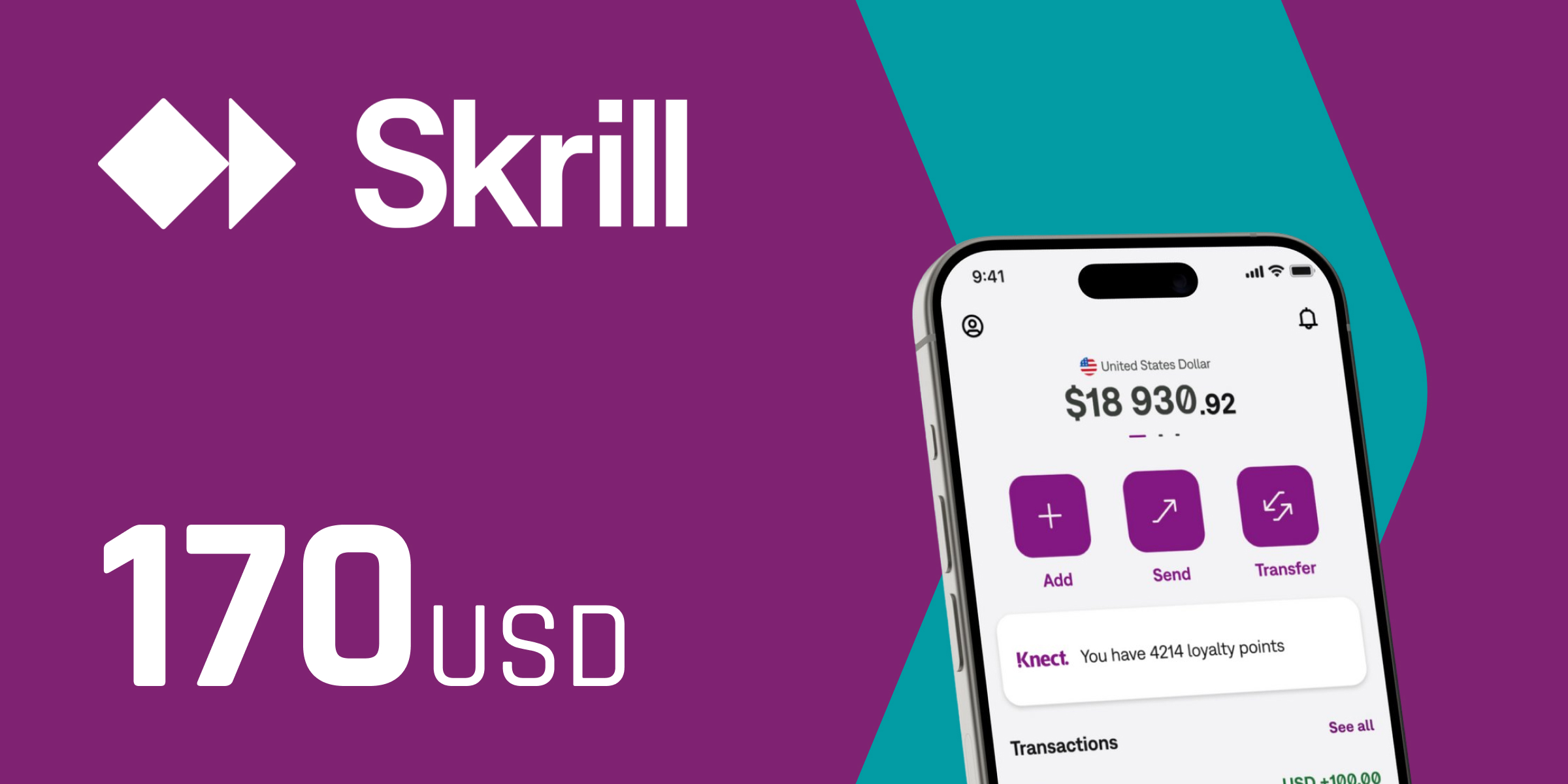 Skrill Gift Card 170 USD
