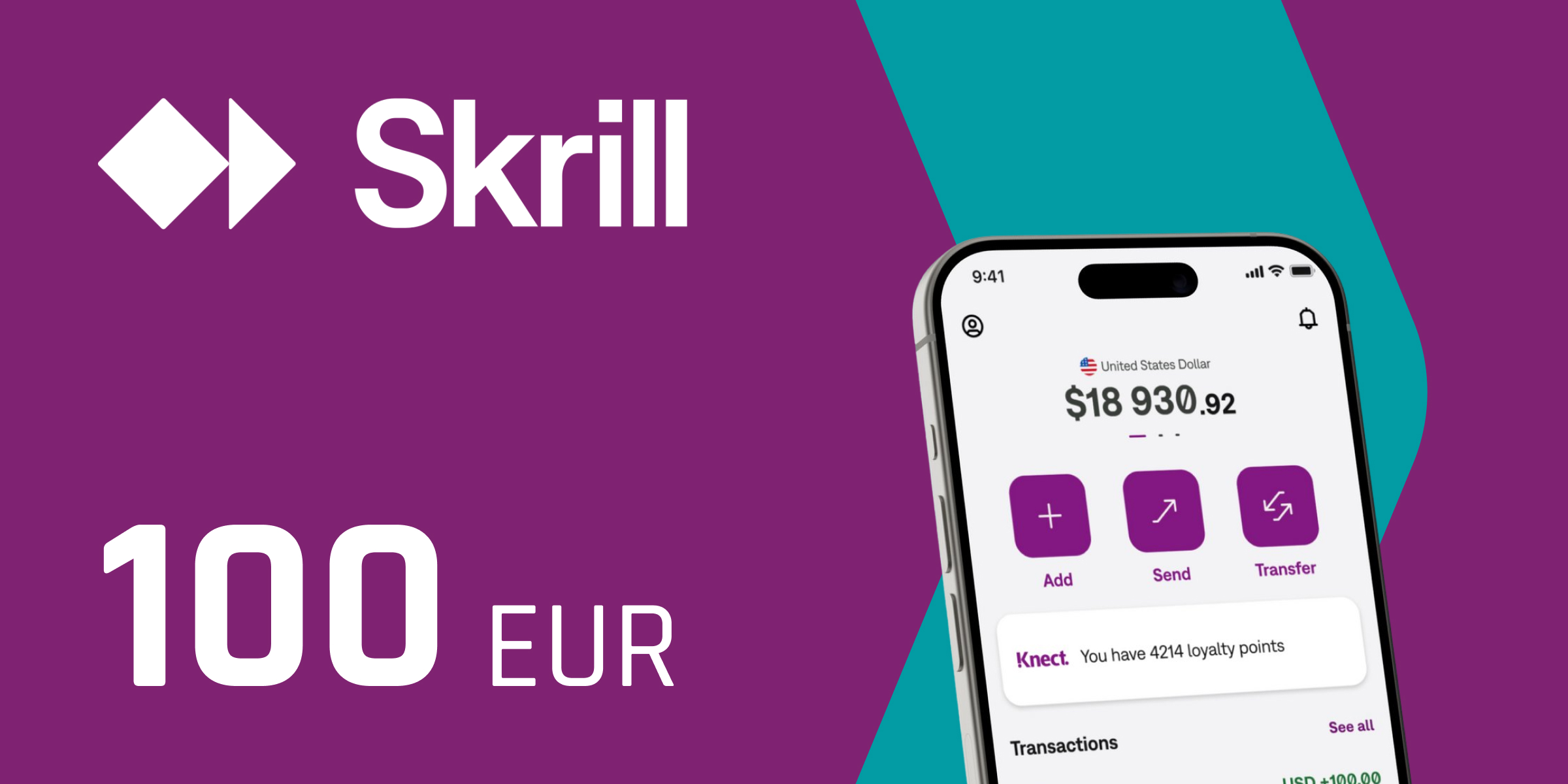 Skrill Gift Card 100 EUR