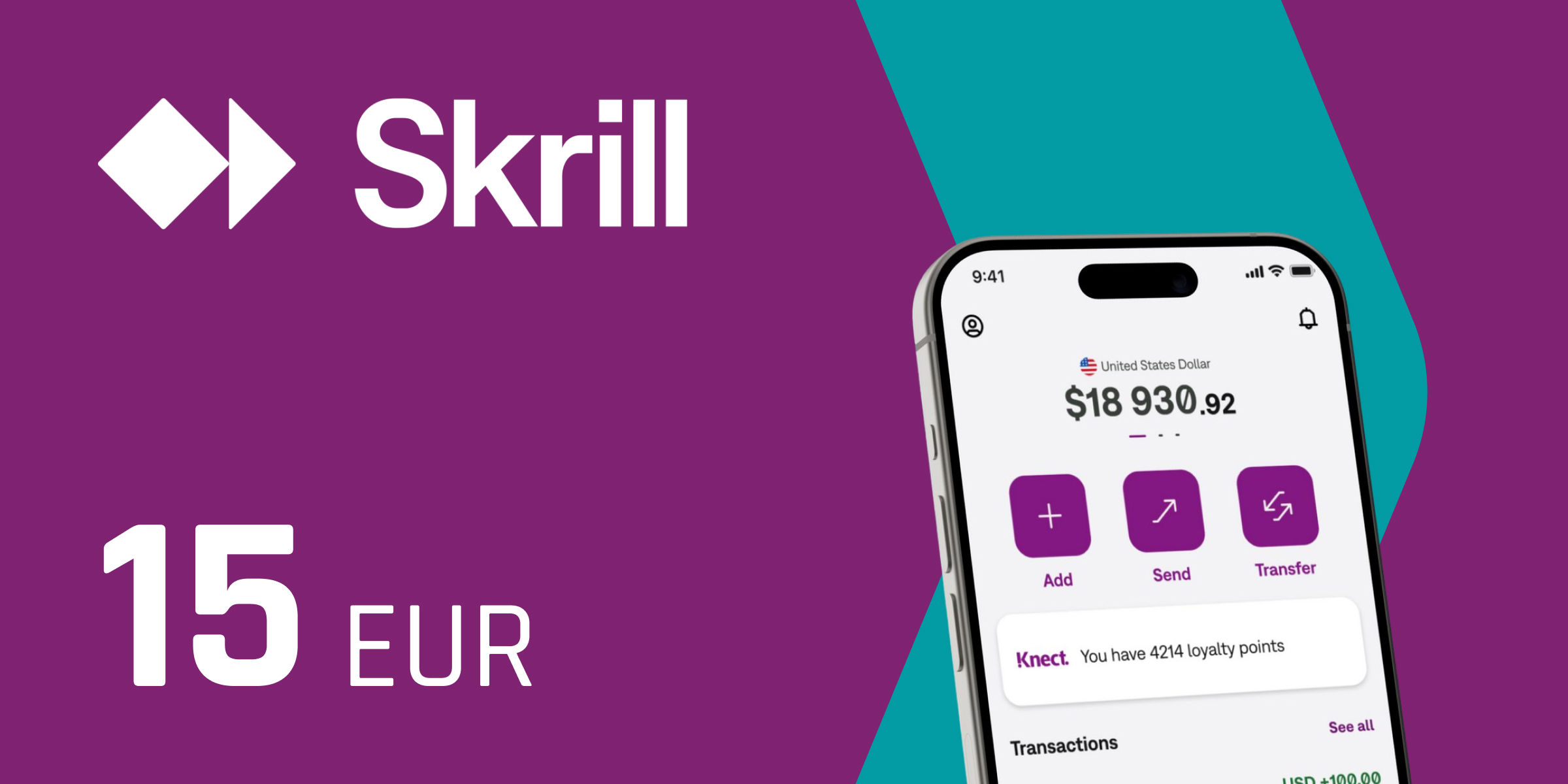 Skrill Gift Card 15 EUR