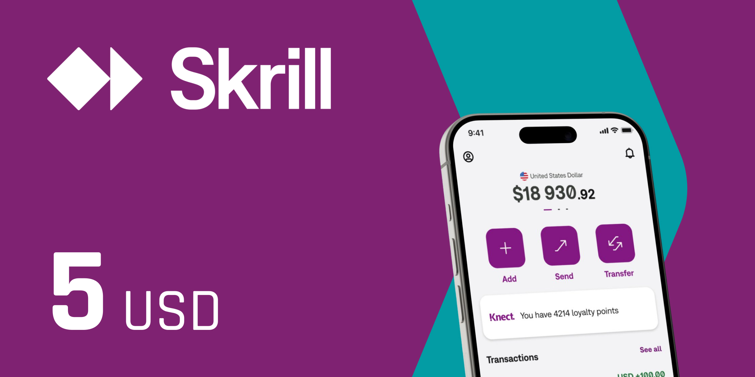 Skrill Gift Card 5 USD